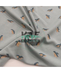 Baskılı İnterlok Kumaş | Penguen Baskılı İnterlok Kumaş | Penguen