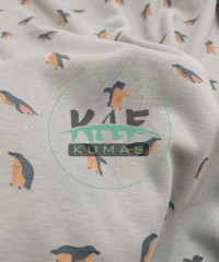 Baskılı İnterlok Kumaş | Penguen Baskılı İnterlok Kumaş | Penguen