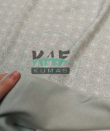 Baskılı %100 Pamuk İnterlok Kumaş | Penye Mint Zambak Yaprağı