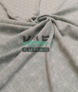 Baskılı %100 Pamuk İnterlok Kumaş | Penye Mint Zambak Yaprağı