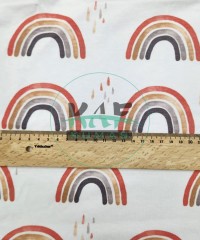 Dijital Baskılı Penye Süprem Parça Kumaş  | Gökkuşağı