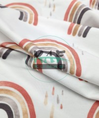 Dijital Baskılı Penye Süprem Parça Kumaş  | Gökkuşağı