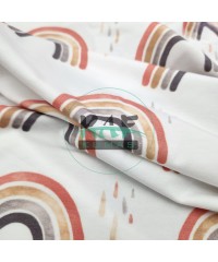 Dijital Baskılı Penye Süprem Parça Kumaş  | Gökkuşağı