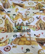 Desenli Kapitone Kumaş | Çiftlik 