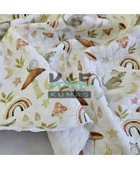 Desenli Kapitone Kumaş | Gökkuşağı