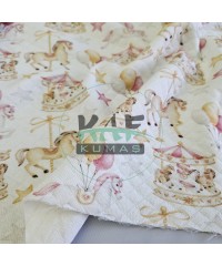 Desenli Kapitone Kumaş | Atlı Karınca