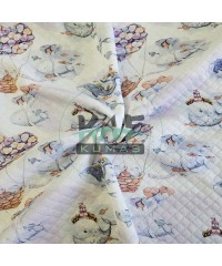 Desenli Kapitone Kumaş | Balina