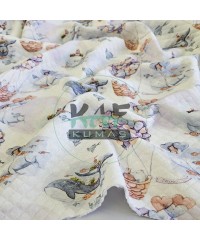 Desenli Kapitone Kumaş | Balina