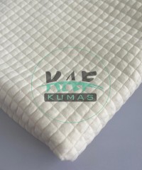 Boyalı Kapitone Kumaş | Krem