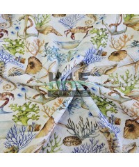 Desenli Kapitone Kumaş | Mercan