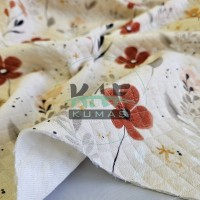 Desenli Kapitone Kumaş | Çiçek Desenli Kapitone Kumaş | Çiçek