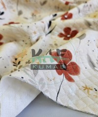 Desenli Kapitone Kumaş | Çiçek Desenli Kapitone Kumaş | Çiçek