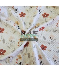 Desenli Kapitone Kumaş | Çiçek