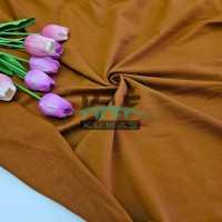 Penye %95 Pamuk %5 Elastan İki İplik Kumaş | Konyak Rengi