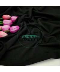 Penye %95 Pamuk %5 Elastan İki İplik Kumaş | Siyah