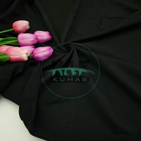 Penye %95 Pamuk %5 Elastan İki İplik Kumaş | Siyah