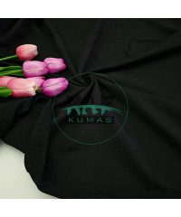 Penye %95 Pamuk %5 Elastan İki İplik Kumaş | Siyah