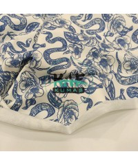 Baskılı Penye İki İplik Kumaş| Gül  Ve Yılan Baskılı Penye İki İplik Kumaş| Gül  Ve Yılan