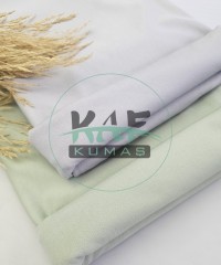 Penye 75% Pamuk 25% Polyester 5% Elastan İki İplik Kumaş | Açık Gri