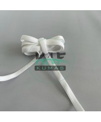 Beyaz Saten Elastan Lastik Beyaz Saten Elastan Lastik