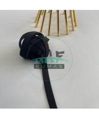 Siyah Saten Elastan Lastik