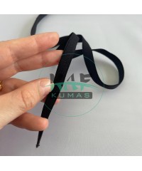 Siyah Saten Elastan Lastik