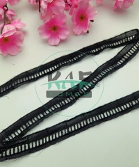 Kolber Güpür Bant Siyah | 6 Metre Fisto Şerit