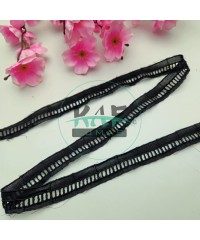 Kolber Güpür Bant Siyah | 6 Metre Fisto Şerit