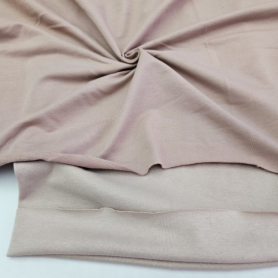 Bej Eşofman Takımı Dikimi için Hazır Set: 250x180 cm İki İplik + 100x70 cm Ribana Kumaş