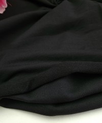 Siyah Eşofman Takımı Dikimi için Hazır Set: 250x180 cm İki İplik + 100x70 cm Ribana Kumaş