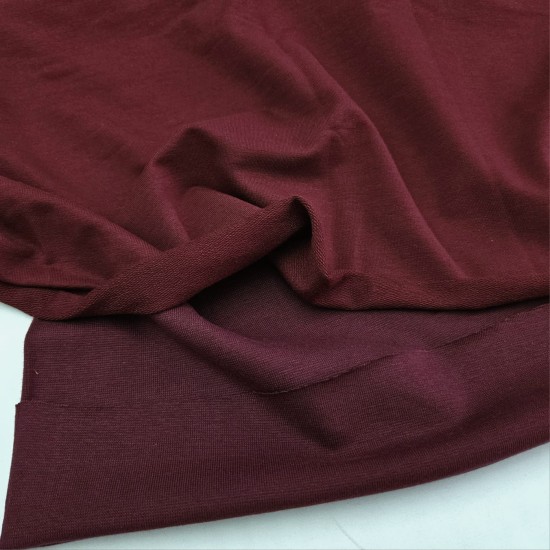 Bordo Eşofman Takımı Dikimi için Hazır Set: 250x180 cm İki İplik + 100x70 cm Ribana Kumaş