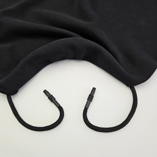 Özel Fırsat* Siyah 10'lu Kordon Bağcık 130 cm & No 5 Gümüş Renk 20'li Kuşgözü Set