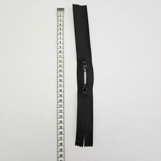 Su Geçirmez PU Kaplama Fermuar | O Fermuar Çift Elcikli | Uzunluk: 28 cm Siyah Su Geçirmez PU Kaplama Fermuar | O Fermuar Çift Elcikli | Uzunluk: 28 cm Siyah