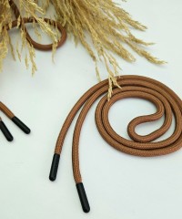 Sweatshirt İpi | Siyah Uçlamalı 94 cm Kordon | Karamel Sweatshirt İpi | Siyah Uçlamalı 94 cm Kordon | Karamel