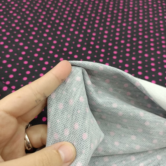 Puantiyeli Pike Kumaş |Pembe Puantiyeli Pike Kumaş |Pembe