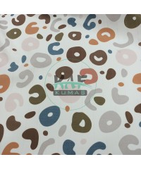 Baskılı 100% Pamuk Müslin Kumaş | Renkli İzler