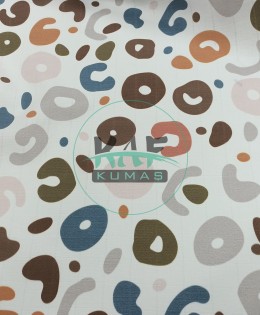 Baskılı 100% Pamuk 1,5 MT Müslin Kumaş | Renkli İzler | P5