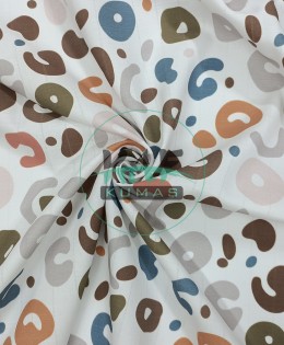Baskılı 100% Pamuk 1,5 MT Müslin Kumaş | Renkli İzler | P5