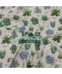 Baskılı %100 Pamuk Müslin Kumaş | Bitkiler