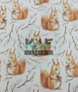 Baskılı %100 Pamuk Müslin Kumaş | Sincap