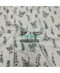 Baskılı %100 Pamuk Müslin Kumaş | Okaliptus