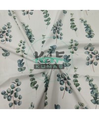 Baskılı %100 Pamuk Müslin Kumaş | Okaliptus