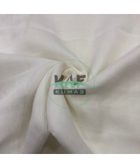 %100 Pamuk Kareli Müslin Kumaş | Beyaz Düz