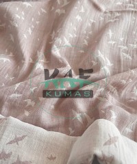  Jakarlı Krinkıl Müslin | 2 Katlı Bürümcük Kumaş | Kuş