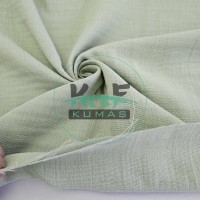 Krinkıl Müslin | 2 Katlı Bürümcük Kumaş | Açık Yeşil