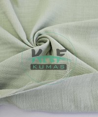 Krinkıl Müslin | 2 Katlı Bürümcük Kumaş | Açık Yeşil