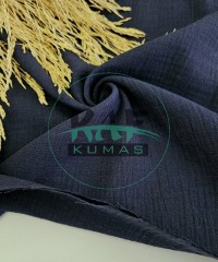 Krinkıl Müslin | 2 Katlı Bürümcük Kumaş | Lacivert