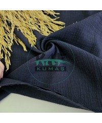 Krinkıl Müslin | 2 Katlı Bürümcük Kumaş | Lacivert