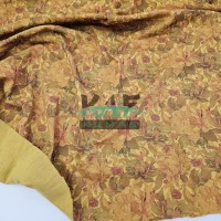 Baskılı %100 Pamuk 2 Katlı Hardal Krinkıl Müslin Kumaş | Desen 4