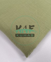 Krinkıl Müslin | 2 Katlı Bürümcük Kumaş | Haki/ Yosun  Krinkıl Müslin | 2 Katlı Bürümcük Kumaş | Haki/ Yosun